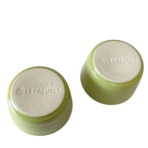 NEW LE CREUSET Set/2 Green Stoneware/Ceramic Ramekins - Picture 4 of 4